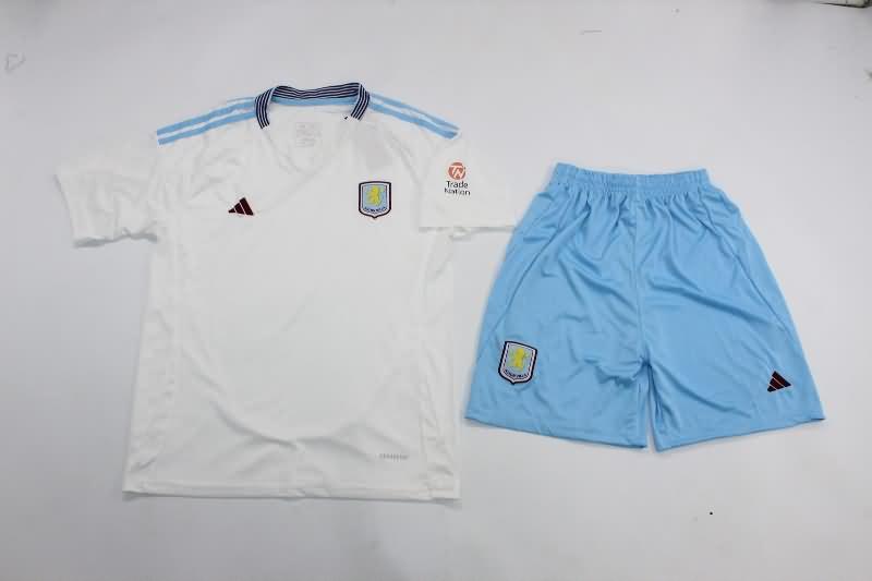 Aston Villa 24/25 Kids Away Soccer Jersey And Shorts
