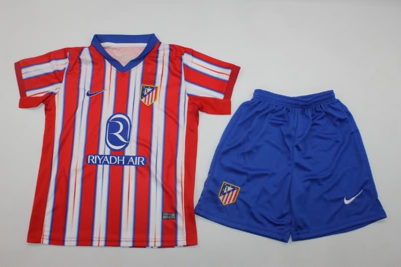Atletico Madrid 24/25 Kids Home Soccer Jersey And Shorts Leaked
