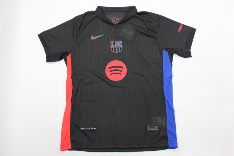 Barcelona 24/25 Kids Away Soccer Jersey And Shorts Sponsor