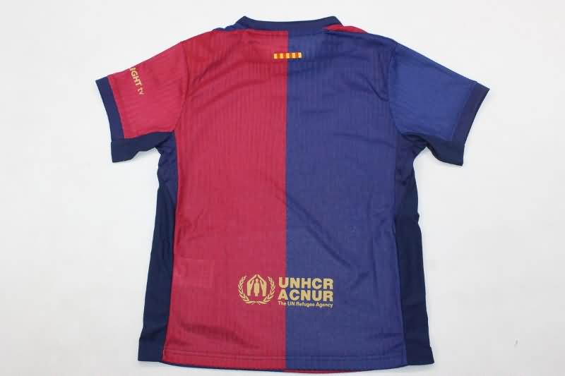 Barcelona 24/25 Kids Home Soccer Jersey And Shorts Sponsor
