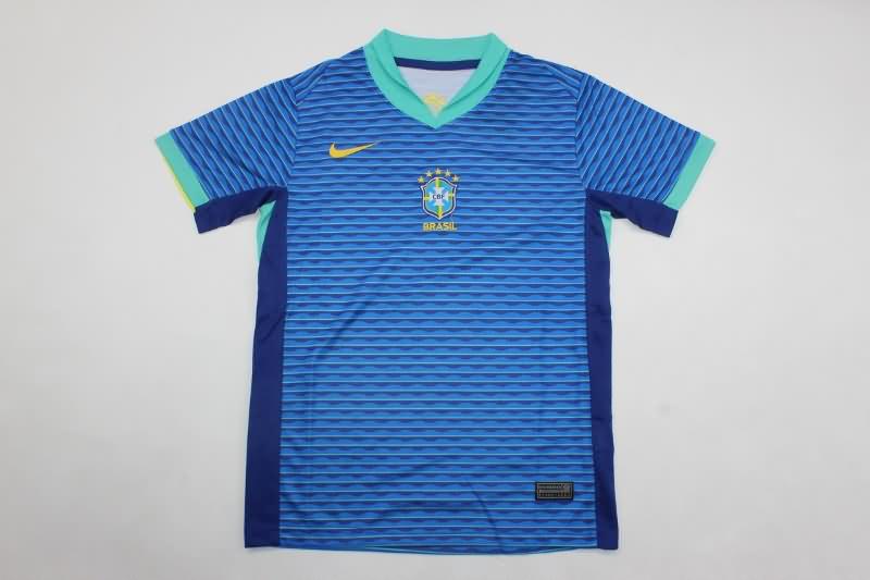 Brazil 2024 Kids Copa America Away Soccer Jersey And Shorts