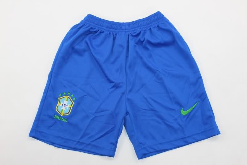 Brazil 2024 Kids Copa America Home Soccer Jersey And Shorts