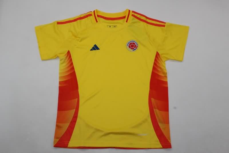 Colombia 2024 Kids Copa America Home Soccer Jersey And Shorts