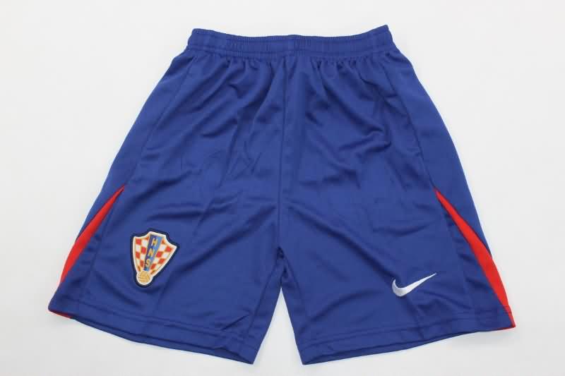 Croatia 2024 Kids Away Soccer Jersey And Shorts