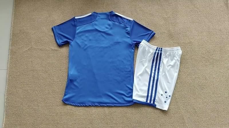 Cruzeiro 2024 Kids Home Soccer Jersey And Shorts