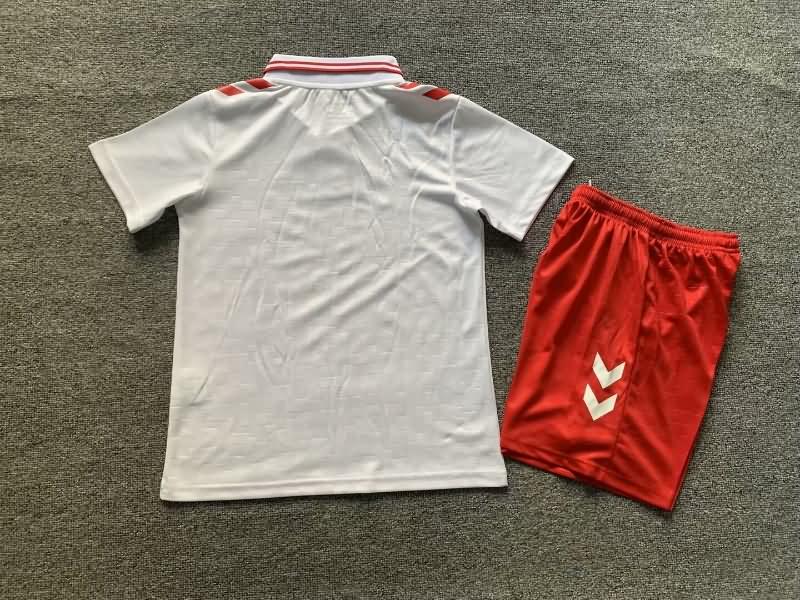 Denmark 2024 Kids Away Soccer Jersey And Shorts