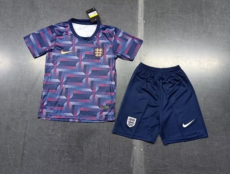 England 2024 Kids Training Soccer Jersey And Shorts