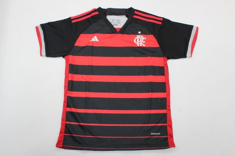 Flamengo 2024 Kids Home Soccer Jersey And Shorts