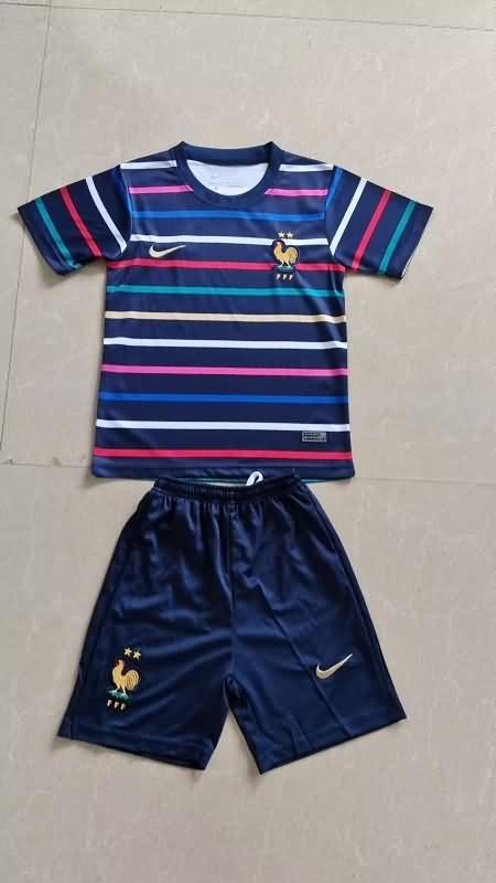 France 2024 Kids Training Soccer Jersey And Shorts
