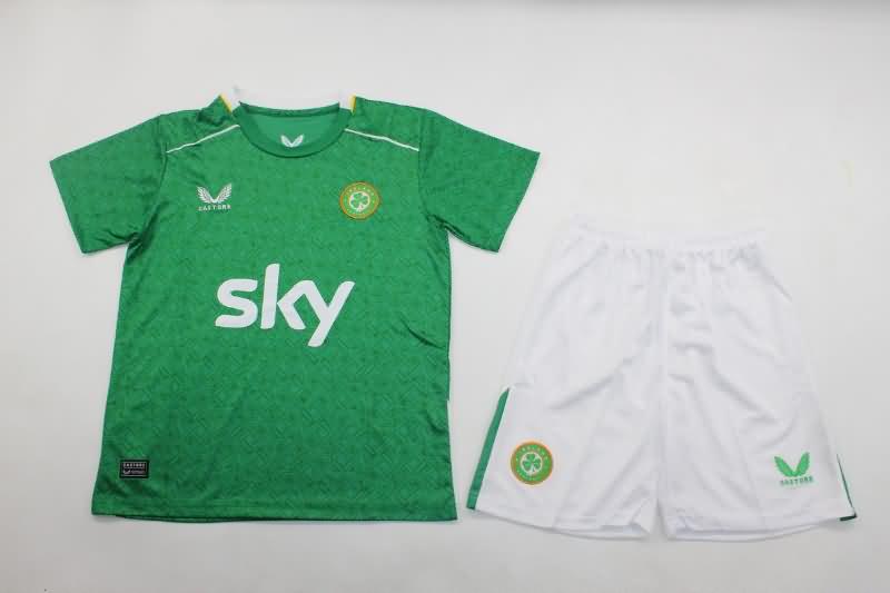 Ireland 2024 Kids Home Soccer Jersey And Shorts