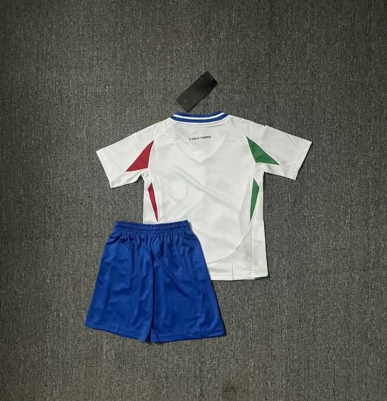 Italy 2024 Kids Away Soccer Jersey And Shorts