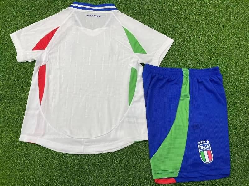 Italy 2024 Kids Away Soccer Jersey And Shorts (Player)