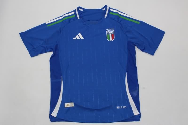 Italy 2024 Kids Home Soccer Jersey And Shorts (Player)