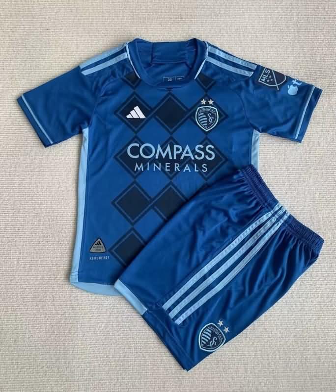 Kansas City 2024 Kids Away Soccer Jersey And Shorts