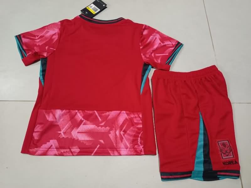 Korea 2024 Kids Home Soccer Jersey And Shorts