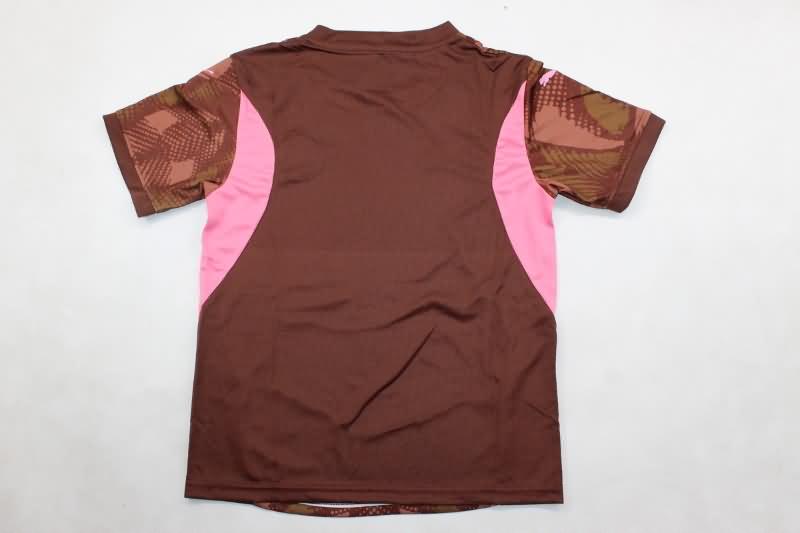 Manchester City 24/25 Kids Goalkeeper Brown Soccer Jersey And Shorts