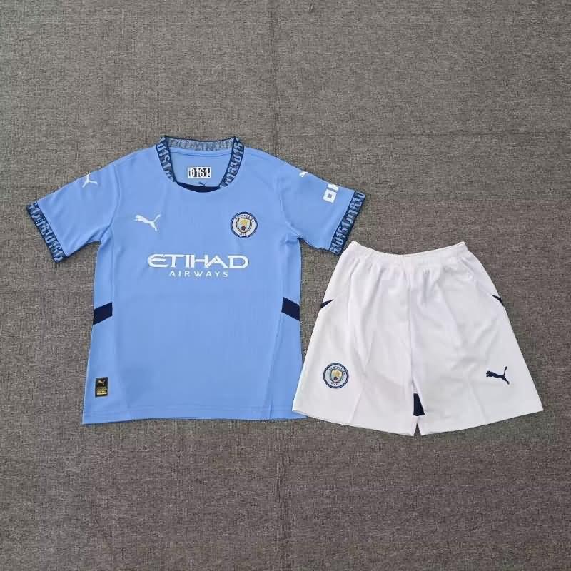 Manchester City 24/25 Kids Home Soccer Jersey And Shorts