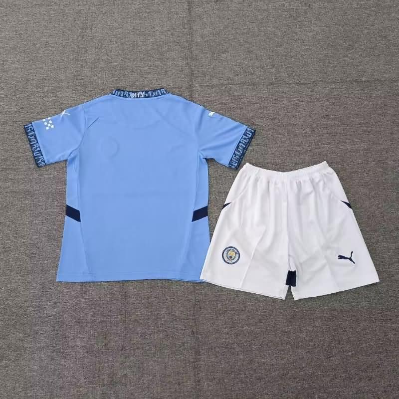 Manchester City 24/25 Kids Home Soccer Jersey And Shorts