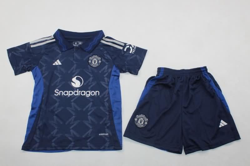 Manchester United 24/25 Kids Away Soccer Jersey And Shorts Leaked