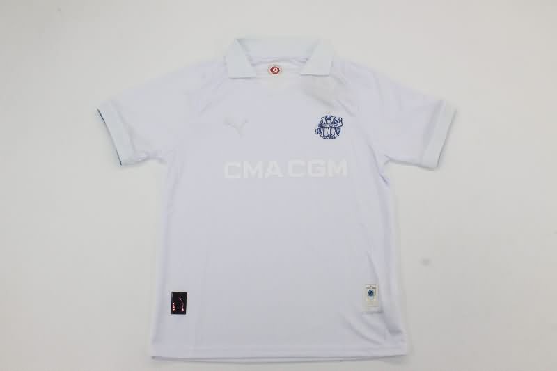 Marseilles 24/25 Kids White Soccer Jersey And Shorts