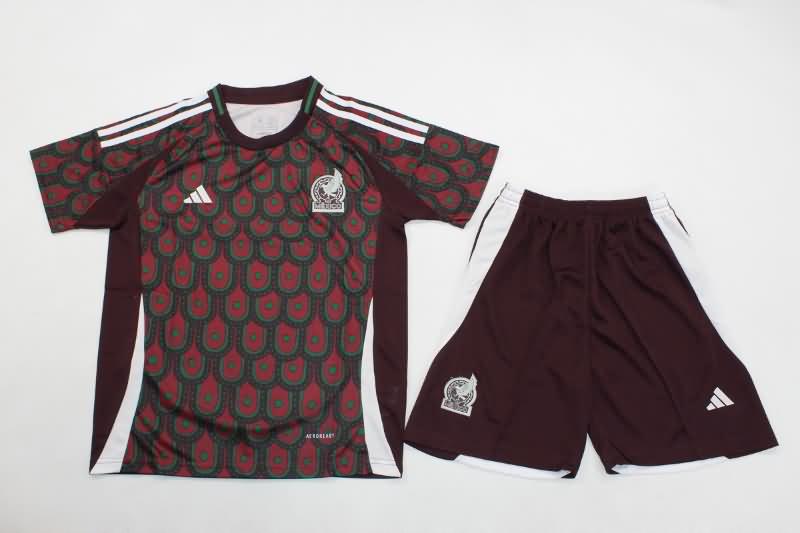 Mexico 2024 Kids Copa America Home Soccer Jersey And Shorts