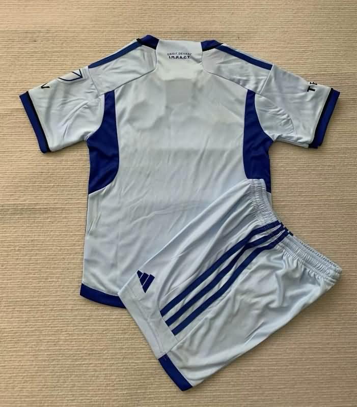 Montreal 2024 Kids Away Soccer Jersey And Shorts