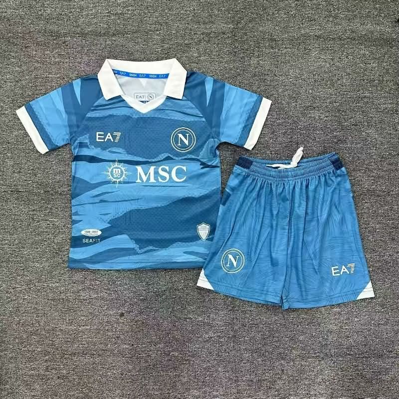 Napoli 24/25 Kids Fourth Soccer Jersey And Shorts