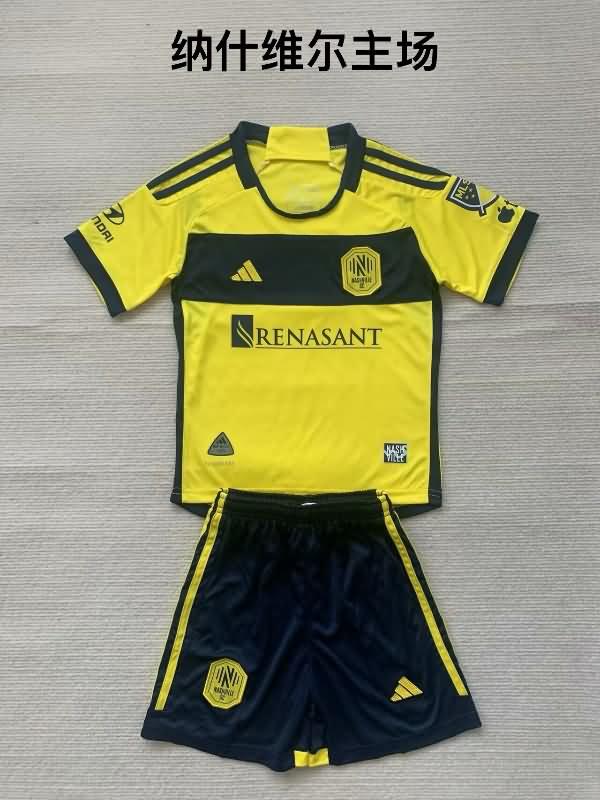 Nashville 2024 Kids Home Soccer Jersey And Shorts