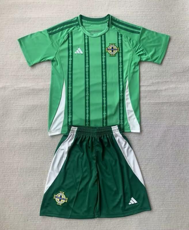 Northern Ireland 2024 Kids Home Soccer Jersey And Shorts