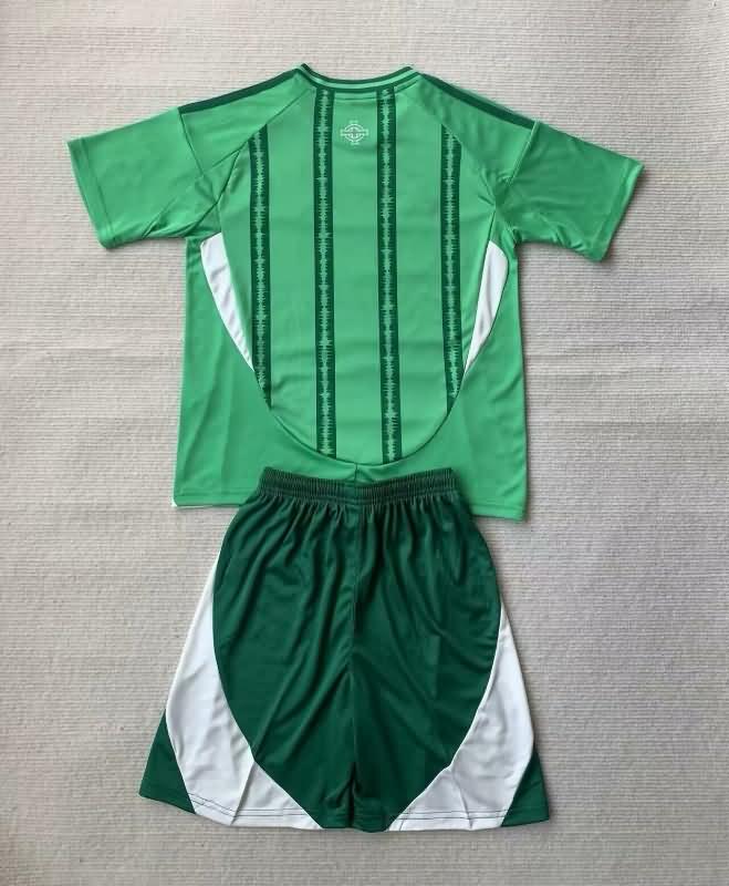 Northern Ireland 2024 Kids Home Soccer Jersey And Shorts