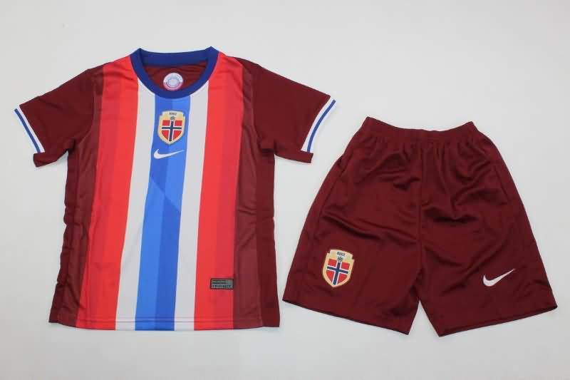 Norway 2024 Kids Home Soccer Jersey And Shorts