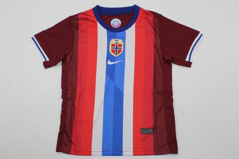 Norway 2024 Kids Home Soccer Jersey And Shorts