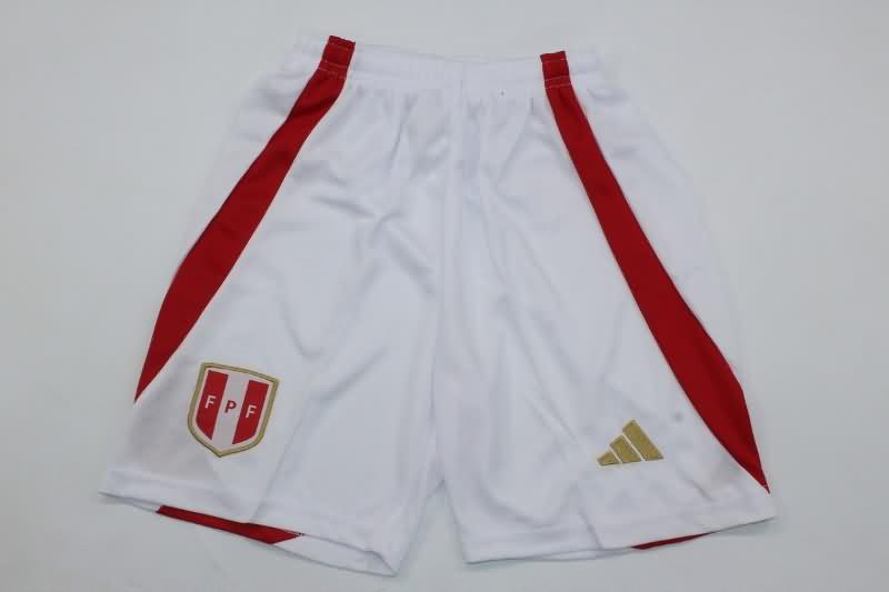 Peru 2024 Kids Copa America Home Soccer Jersey And Shorts