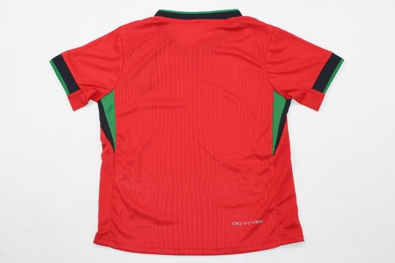 Portugal 2024 Kids Home Soccer Jersey And Shorts (Player)