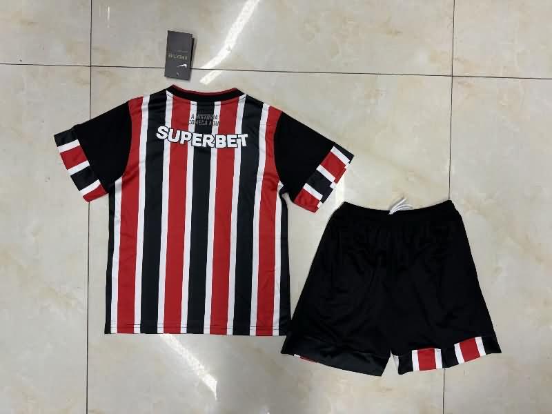 Sao Paulo 2024 Kids Away Soccer Jersey And Shorts