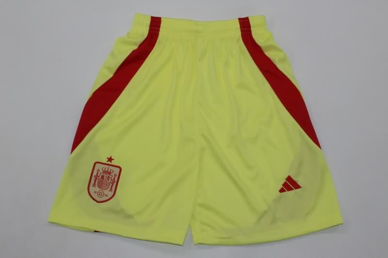 Spain 2024 Kids Away Soccer Jersey And Shorts