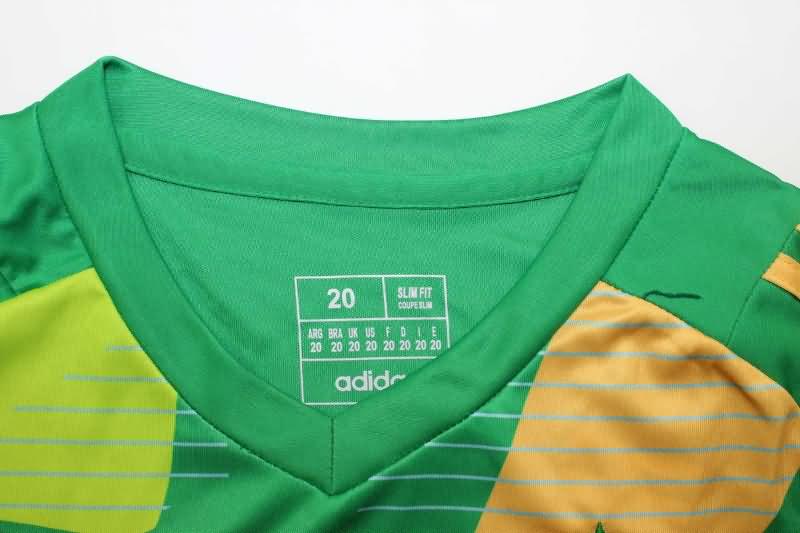 Spain 2024 Kids Goalkeeper Green Soccer Jersey And Shorts