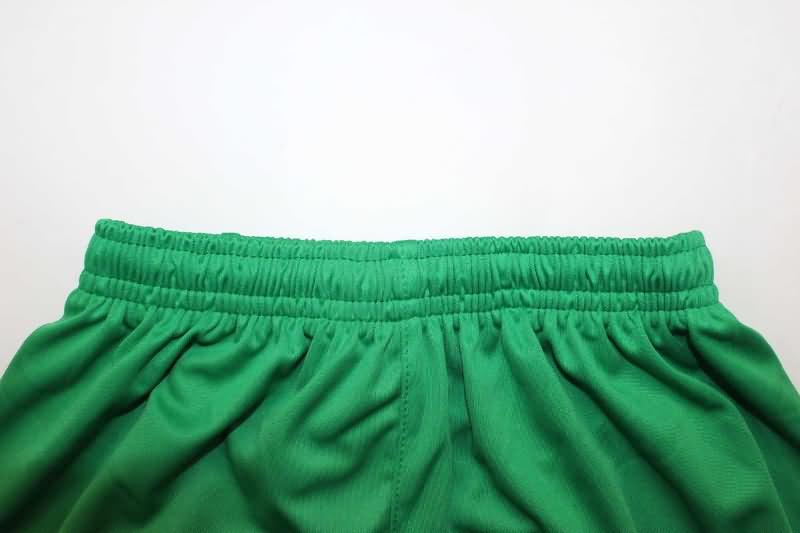Spain 2024 Kids Goalkeeper Green Soccer Jersey And Shorts