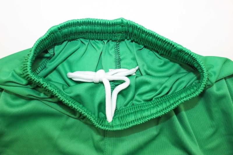 Spain 2024 Kids Goalkeeper Green Soccer Jersey And Shorts