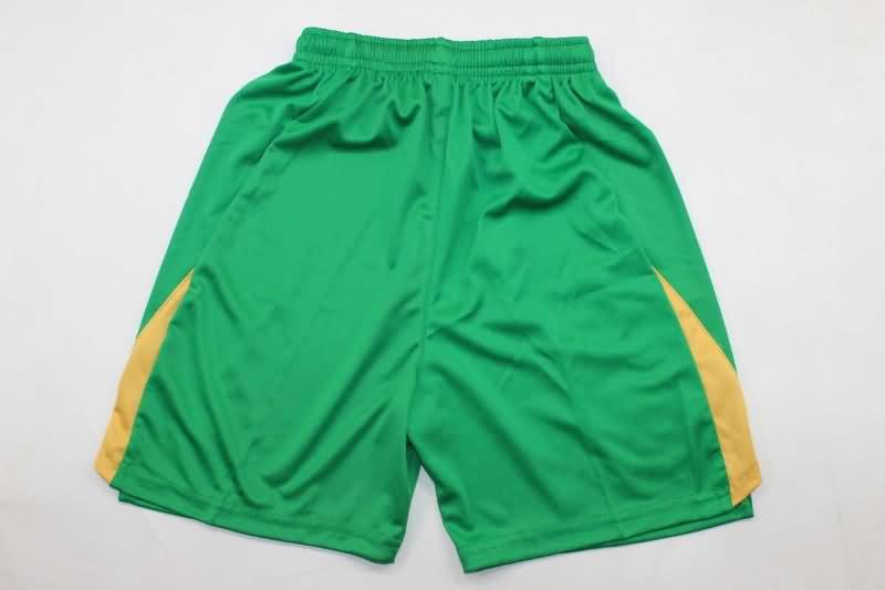 Spain 2024 Kids Goalkeeper Green Soccer Jersey And Shorts