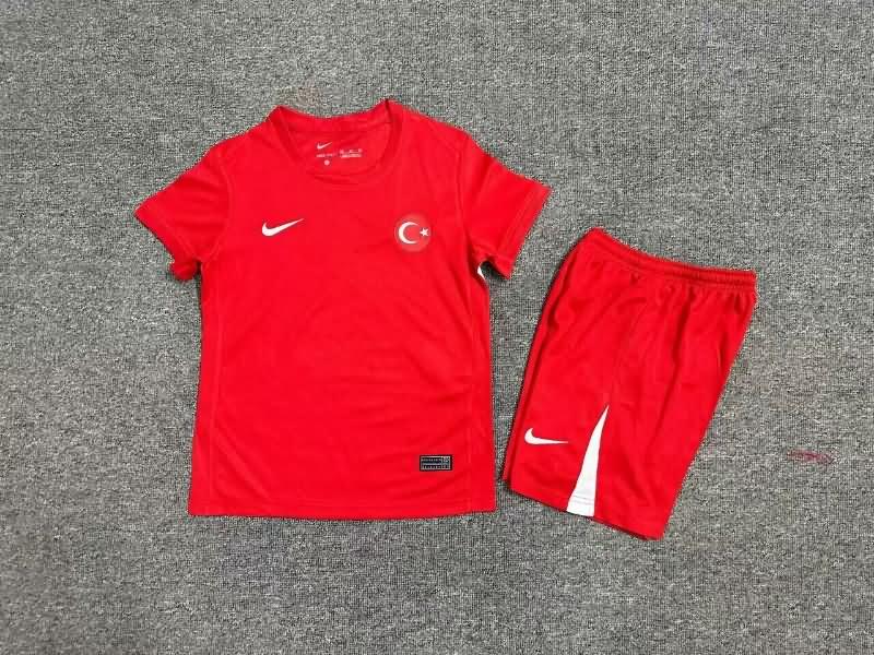 Turkey 2024 Kids Home Soccer Jersey And Shorts