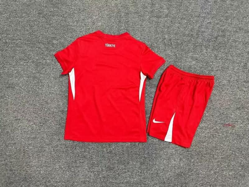 Turkey 2024 Kids Home Soccer Jersey And Shorts