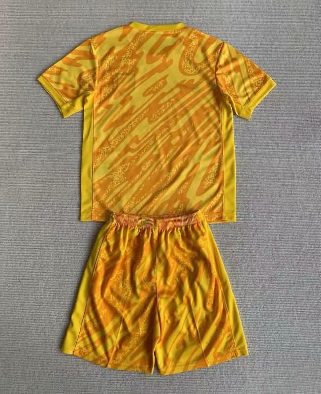 USA 2024 Kids Copa America Goalkeeper Yellow Soccer Jersey And Shorts