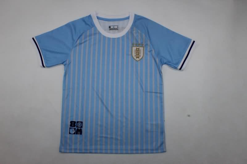 Uruguay 2024 Kids Copa America Home Soccer Jersey And Shorts
