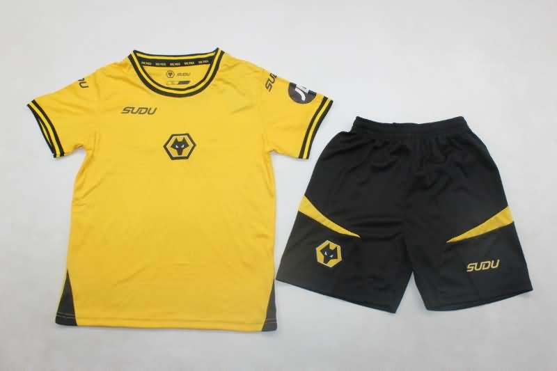 Wolves 24/25 Kids Home Soccer Jersey And Shorts