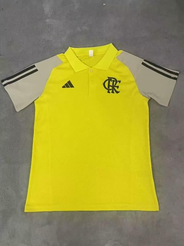 AAA(Thailand) Flamengo 2024 Yellow Polo Soccer T-Shirt