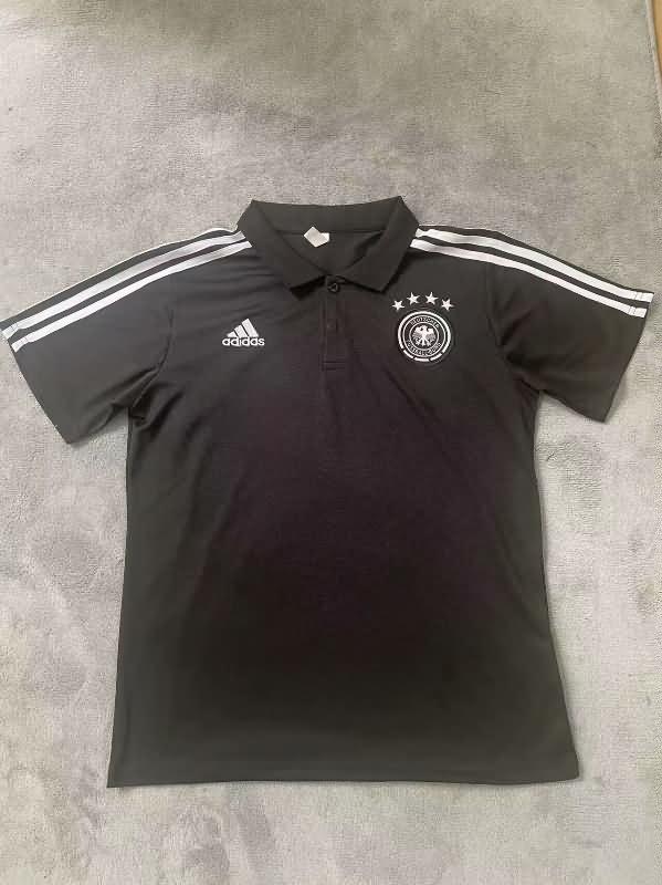 AAA(Thailand) Germany 2024 Black Polo Soccer T-Shirt