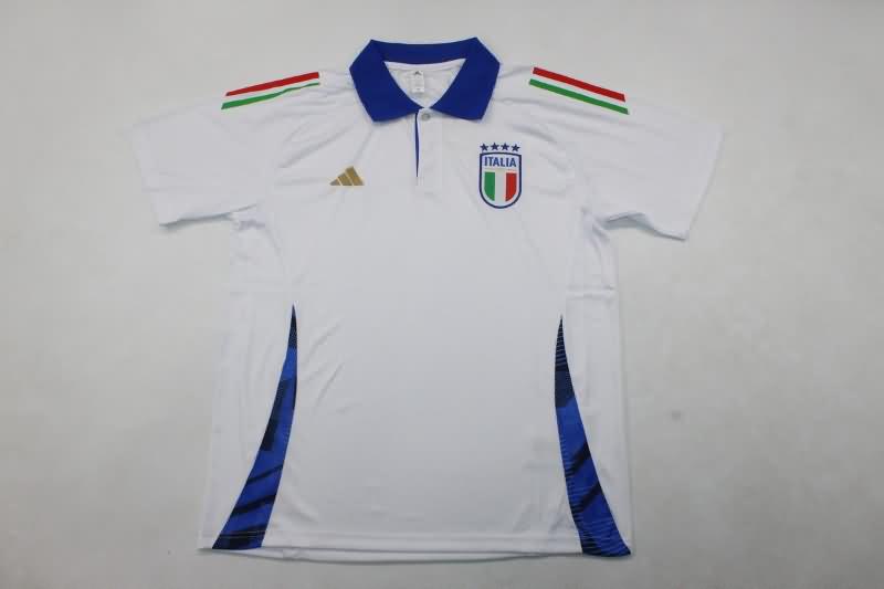 AAA(Thailand) Italy 2024 White Polo Soccer T-Shirt