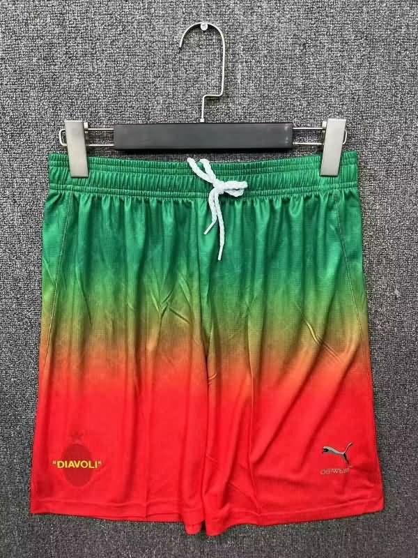 AAA(Thailand) AC Milan 24/25 Green Red Soccer Shorts