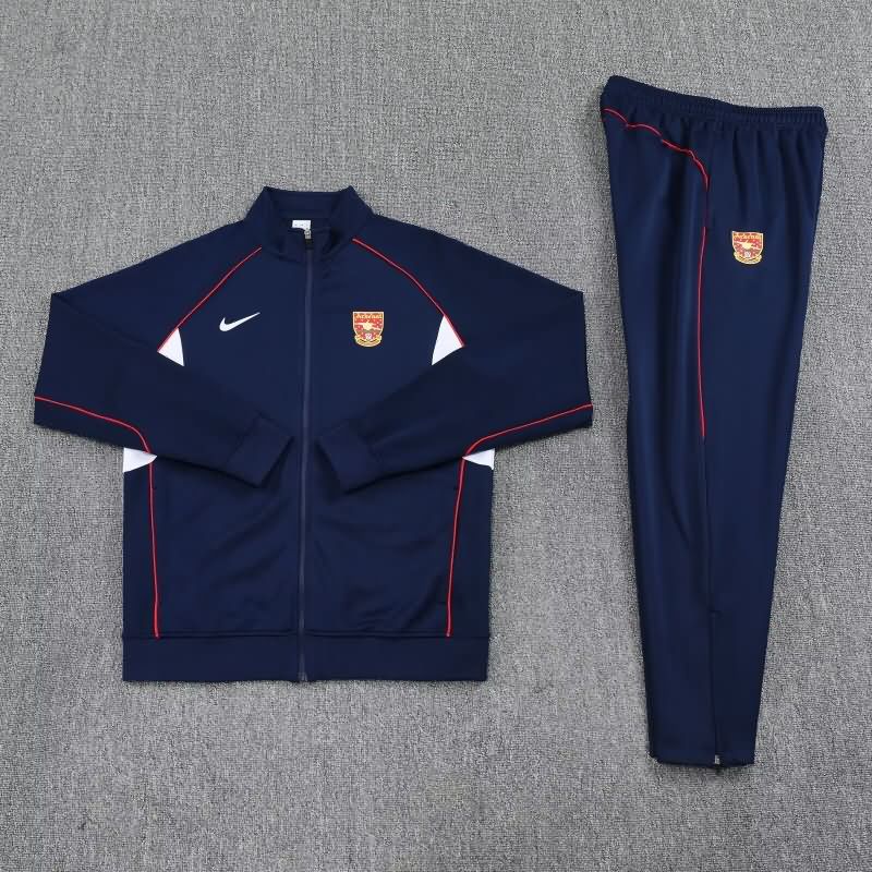 AAA(Thailand) Arsenal 24/25 Dark Blue Soccer Tracksuit 08